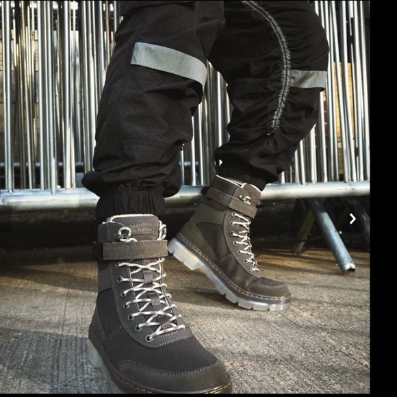 Dr. Martens Mens Combs Tech Iced Gunmetal Soho Boots Size 8 - Picture 10 of 11